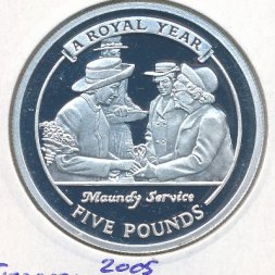 Гибралтар 5 фунтов 2005 год