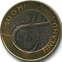 Финляндия 5 евро 2011 год - Лапландия