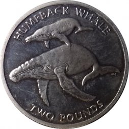 Южная Джорджия и Южные Сэндвичевы острова 2 фунта 2006 год - Горбатые киты