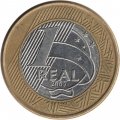 Бразилия 1 реал 2007 год - Республика