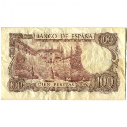 Испания 100 песет 1970 год - Портрет Мануэля де Фалла - F