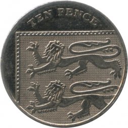 Великобритания 10 пенсов 2009 год