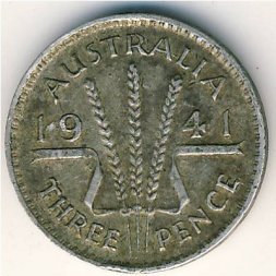 Австралия 3 пенса 1941 год