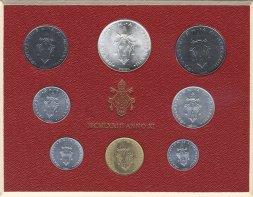 Набор из 8 монет Ватикана 1973 года - Папа Павел VI