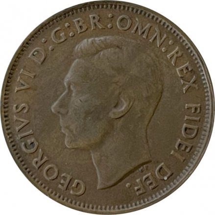 Австралия 1/2 пенни 1949 год - Король Георг VI. Кенгуру