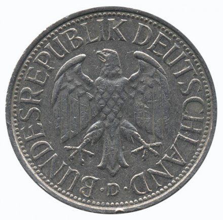 ФРГ 1 марка 1977 год (D)