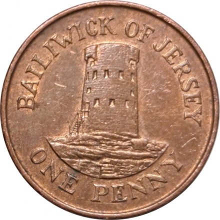 Джерси 1 пенни 1998 год - Сторожевая башня в Ле-Хок