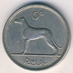 Ирландия 6 пенсов 1949 год