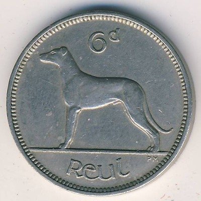 Ирландия 6 пенсов 1949 год