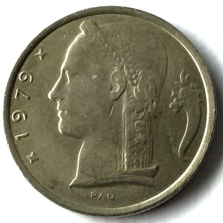 Бельгия 5 франков 1979 год BELGIE