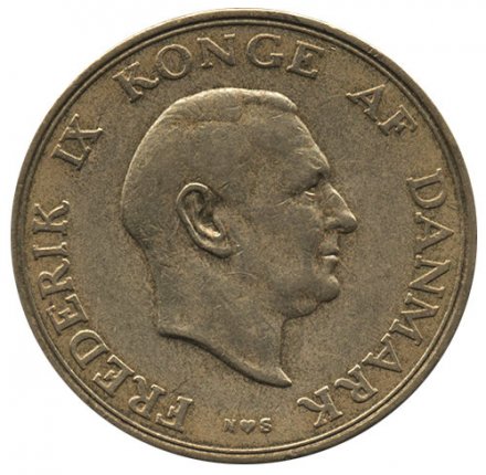 Дания 2 кроны 1954 год - Король Фредерик IX