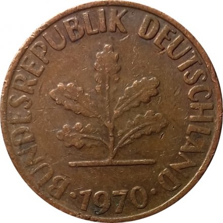 ФРГ 1 пфенниг 1970 год - G