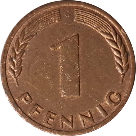 ФРГ 1 пфенниг 1970 год - G