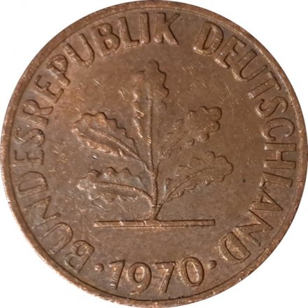 ФРГ 1 пфенниг 1970 год - G