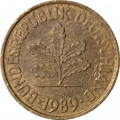 ФРГ 5 пфеннигов 1989 год (F)