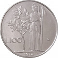 Италия 100 лир 1974 год - Минерва