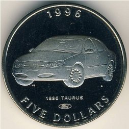 Маршалловы острова 5 долларов 1996 год