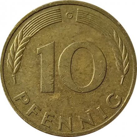 ФРГ 10 пфеннигов 1985 год (G)