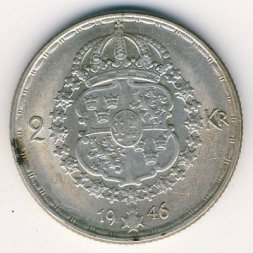 Швеция 2 кроны 1946 год