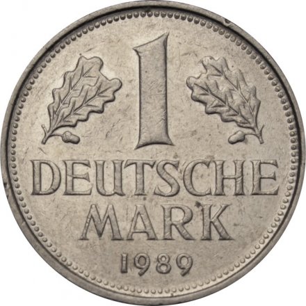 ФРГ 1 марка 1989 год (F)