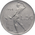 Италия 50 лир 1964 год - Вулкан