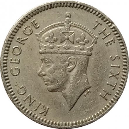 Малайя 5 центов 1950 год - Король Георг VI