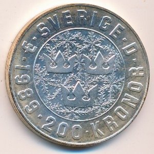 Швеция 200 крон 1989 год