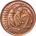 Новая Зеландия 2 цента 1973 год UNC