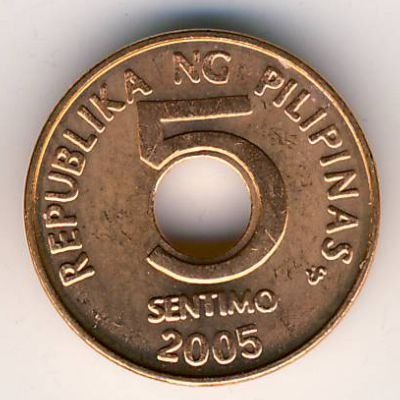 Филиппины 5 сентимо 2005 год
