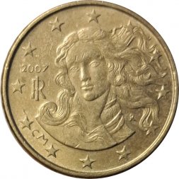 Италия 10 евроцентов 2007 год