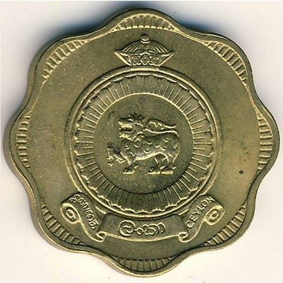 Цейлон 10 центов 1969 год