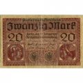 Германия 20 марок 1918 год - F