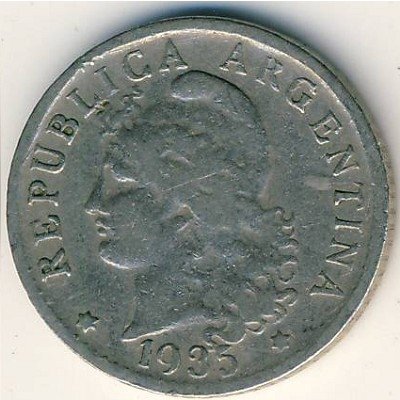 Аргентина 5 сентаво 1935 год