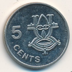 Соломоновы острова 5 центов 1996 год