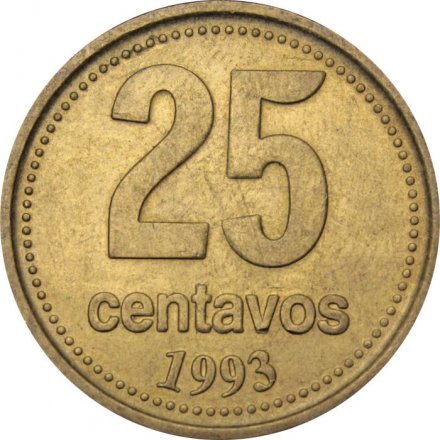 Аргентина 25 сентаво 1993 год - Ратуша (Al-Br)