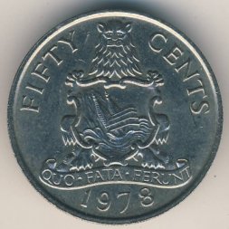 Бермудские острова 50 центов 1978 год
