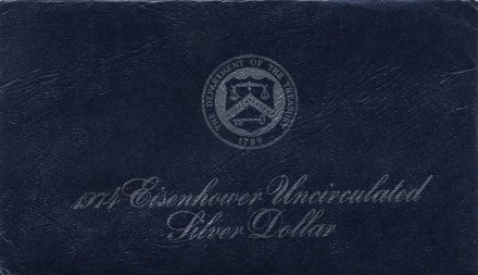 США 1 доллар 1974 год - Эйзенхауэр (S) (в запайке с жетоном)