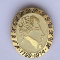 Значок. Александр Пушкин 1799-1974. 175 лет со дня рождения (белый)