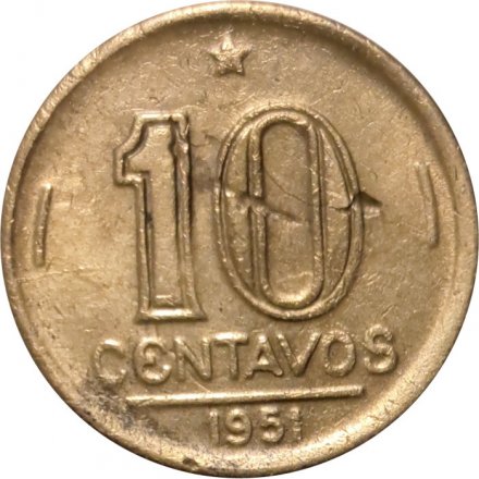 Бразилия 10 сентаво 1951 год - Жозе Бонифасиу де Андрада и Силва