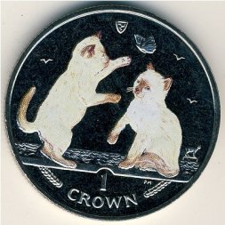 Остров Мэн 1 крона 2004 год