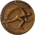 Медаль настольная &quot;Чемпионат Европы. Медео-74. Конькобежный спорт&quot; D - 49 мм. ЛМД