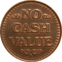 Жетон игровой США No cash value. Орел