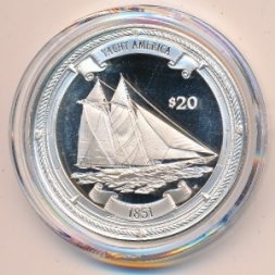 Виргинские острова 20 долларов 2000 год