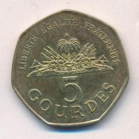 Монета Гаити 5 гурдов 2011 год - Национальные герои