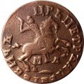 1 копейка 1713 год МД Пётр I (1699 - 1725) - XF-