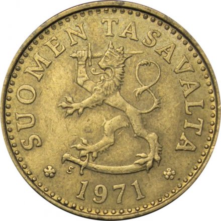 Финляндия 10 пенни 1971 год