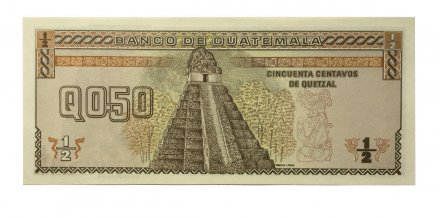 Гватемала 1/2 кетсаль 1989 год - UNC