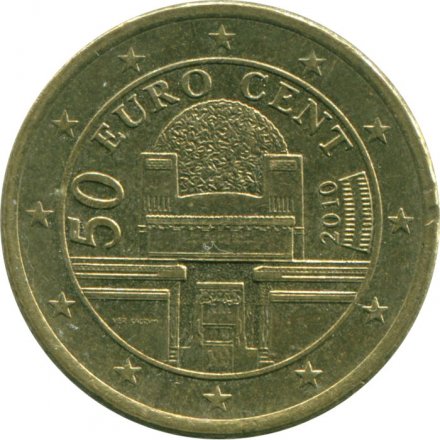 Австрия 50 евроцентов 2010 год