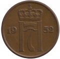 Норвегия 5 эре 1952 год - Король Хокон VI (новый тип)