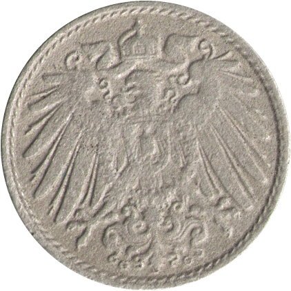 Германия 5 пфеннигов 1910 год (G)